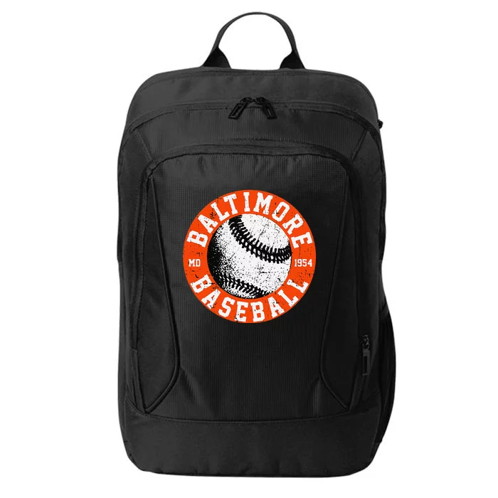 Baltimore Baseball Retro Vintage Design Baseball Lover City Backpack