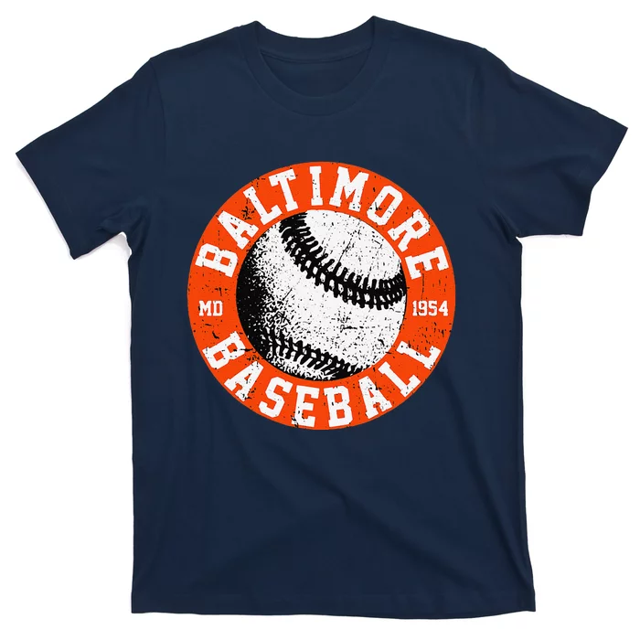 Baltimore Baseball Retro Vintage Design Baseball Lover T-Shirt