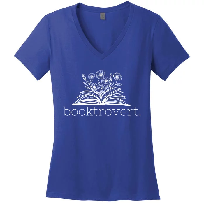 Booktrovert Book Reader Gift Women's V-Neck T-Shirt