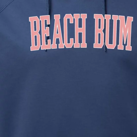 Beach Bum Retro Summer Performance Fleece Hoodie