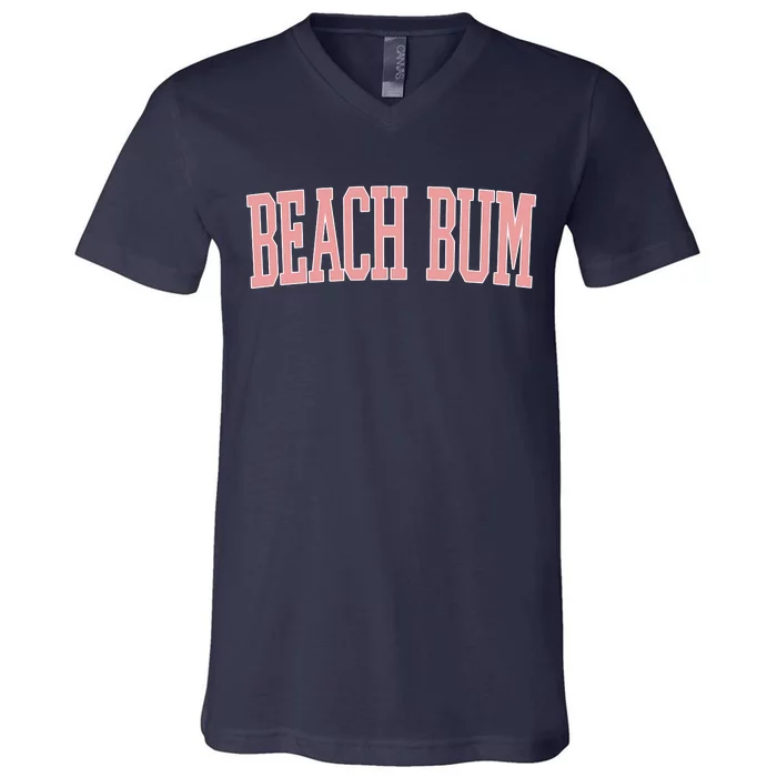 Beach Bum Retro Summer V-Neck T-Shirt