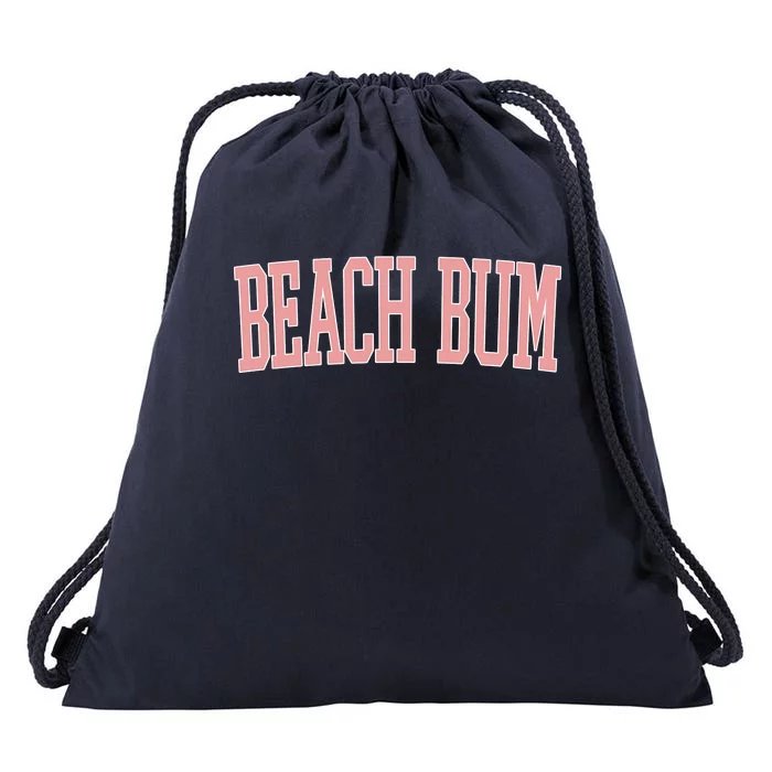 Beach Bum Retro Summer Drawstring Bag