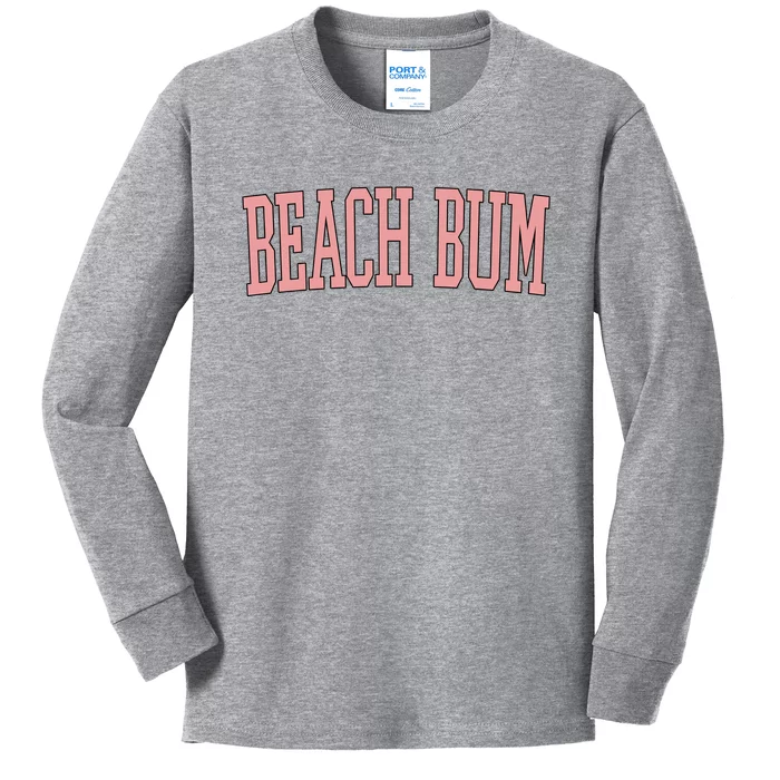 Beach Bum Retro Summer Kids Long Sleeve Shirt