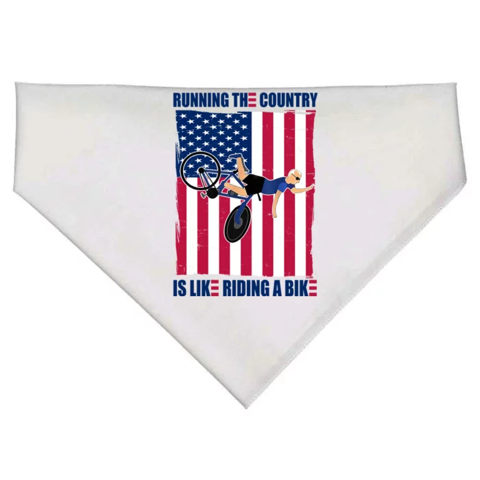 Biden Bicycle Running The Country Is Like Riding A Bike USA-Made Doggie Bandana