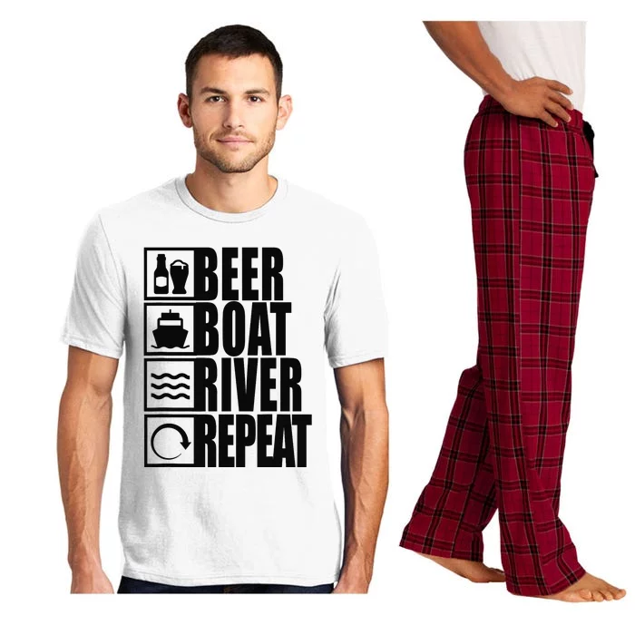 Beer Boat River Repeat Drinking River Life Pajama Set