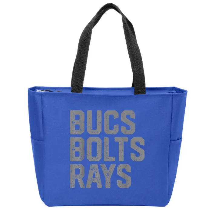 Bucs Bolts Rays Zip Tote Bag