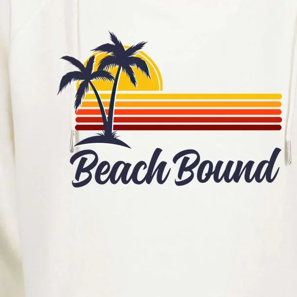 Beach Bound Retro Summer Fun Family Vacation Trip Gift Womens Funnel Neck Pullover Hood