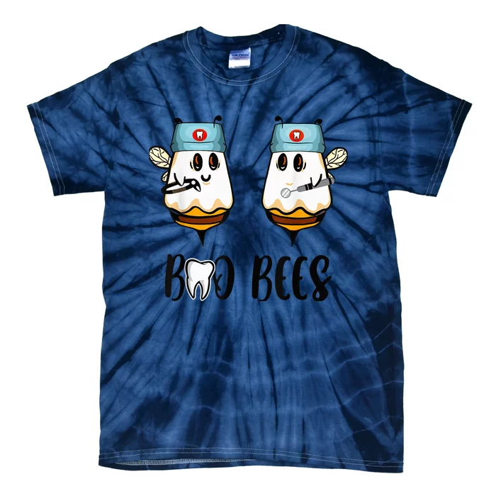 Boo Bees Retro Teeth Dentist Dental Hygiene Halloween Party Tie-Dye T-Shirt