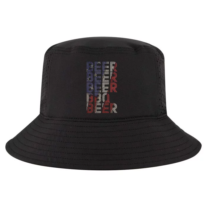 Beer BBQ Retro Barbecue 4th Of July Party Drinking Team Cool Comfort Performance Bucket Hat