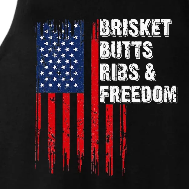 Brisket Butts Ribs And Freedom Steak Cooking Beef Roast Ladies Tri-Blend Wicking Tank