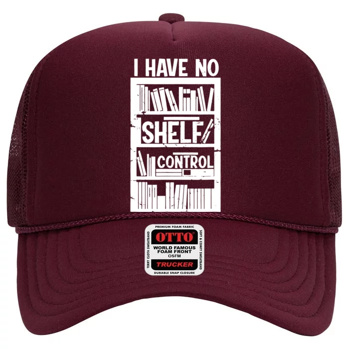 Bookshelf Bookworm Reading High Crown Mesh Trucker Hat