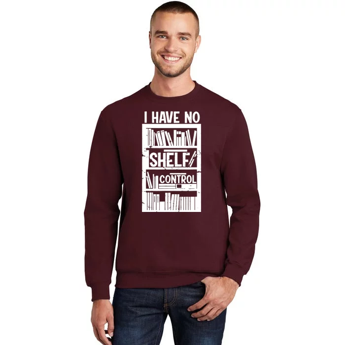 Bookshelf Bookworm Reading Tall Sweatshirt