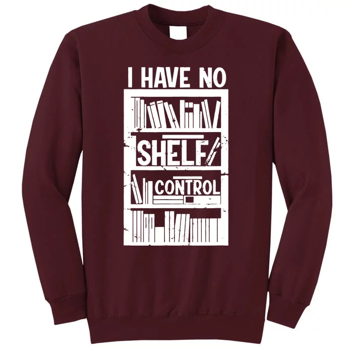 Bookshelf Bookworm Reading Tall Sweatshirt