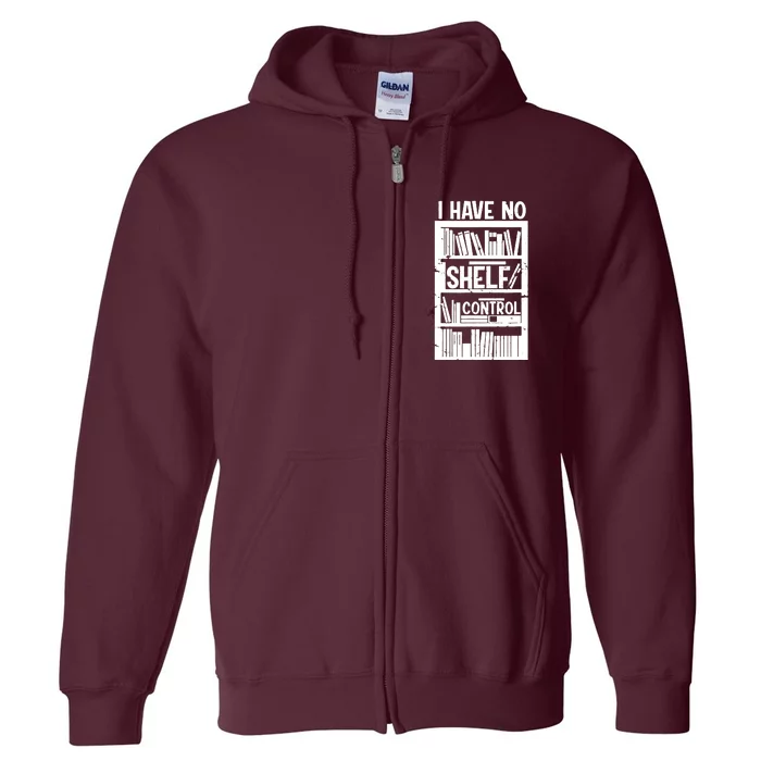 Bookshelf Bookworm Reading Full Zip Hoodie