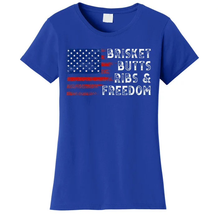 Brisket Butts Ribs And Freedom Steak Cooking Beef Roast Women's T-Shirt