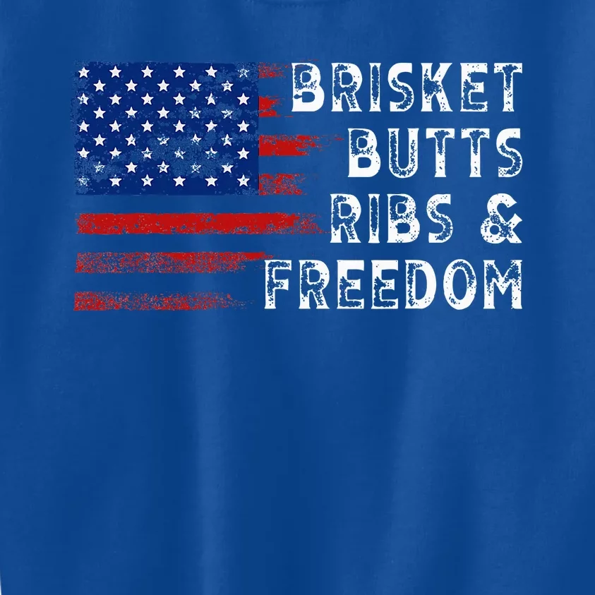 Brisket Butts Ribs And Freedom Steak Cooking Beef Roast Kids Sweatshirt