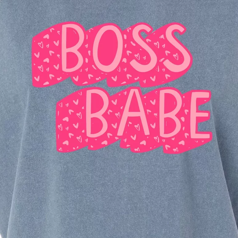 Boss Babe Retro Heart Garment-Dyed Women's Muscle Tee