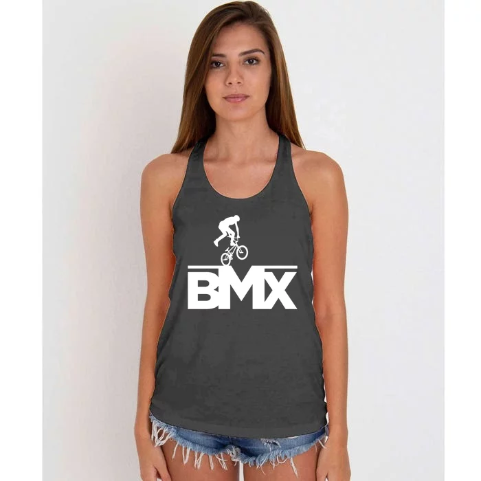 BMX Bike Rider Racing Bicycle Gift Boy Girl Women's Knotted Racerback Tank