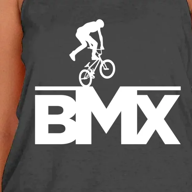 BMX Bike Rider Racing Bicycle Gift Boy Girl Women's Knotted Racerback Tank