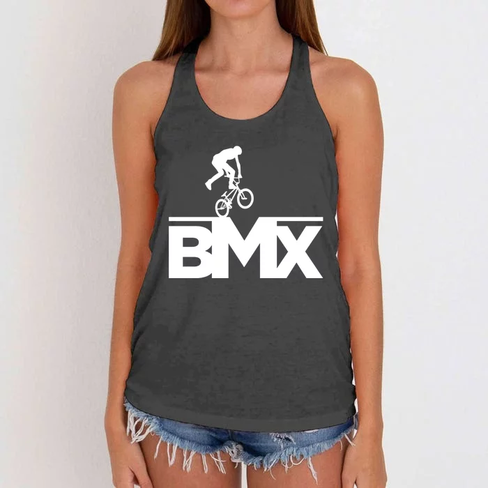 BMX Bike Rider Racing Bicycle Gift Boy Girl Women's Knotted Racerback Tank