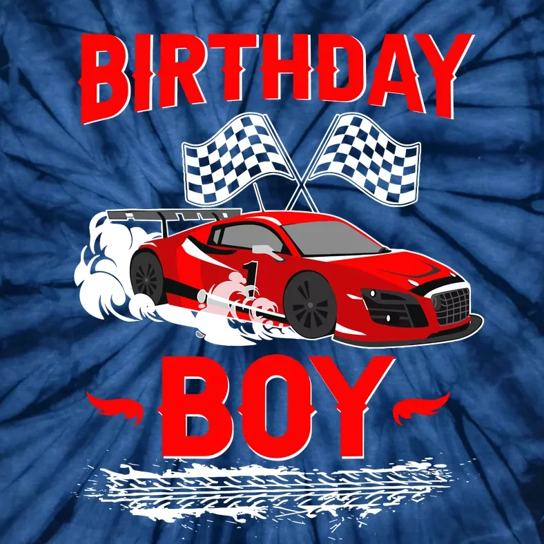 Birthday Boy Race Car Racing Car Driver Birthday Crew Tie-Dye T-Shirt