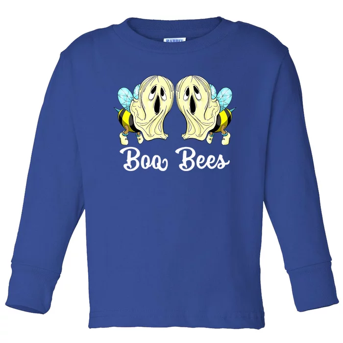 Boo Bees Retro Ghosts Boo Beekeeper Halloween Great Gift Toddler Long Sleeve Shirt