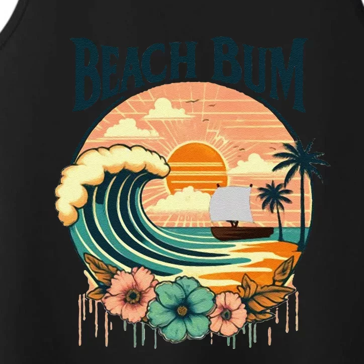 Beach Bum Retro Beach Performance Tank