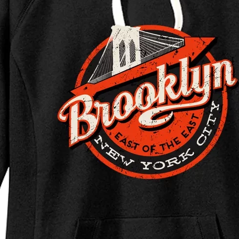 Brooklyn Bridge Retro New York Logo Women's Fleece Hoodie