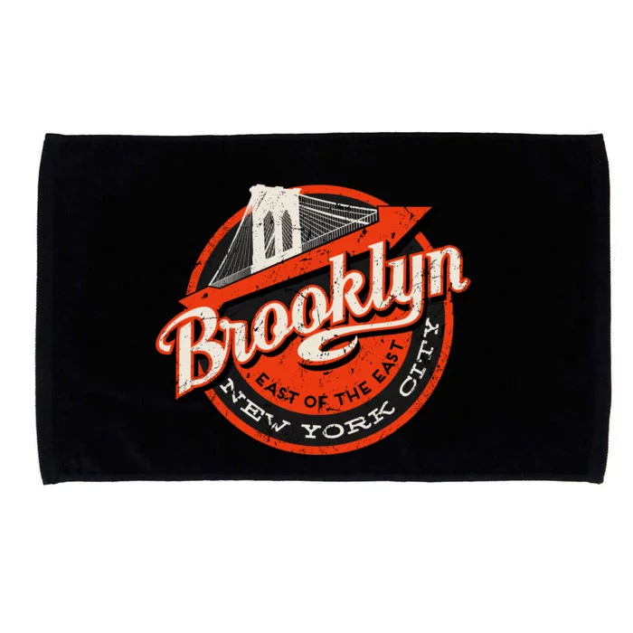 Brooklyn Bridge Retro New York Logo Microfiber Hand Towel