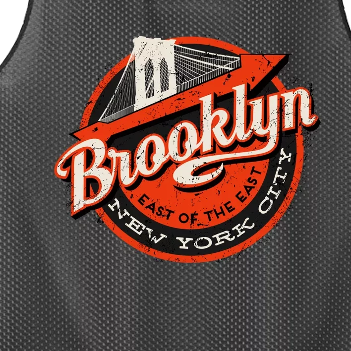 Brooklyn Bridge Retro New York Logo Mesh Reversible Basketball Jersey Tank