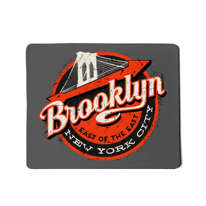 Brooklyn Bridge Retro New York Logo Mousepad