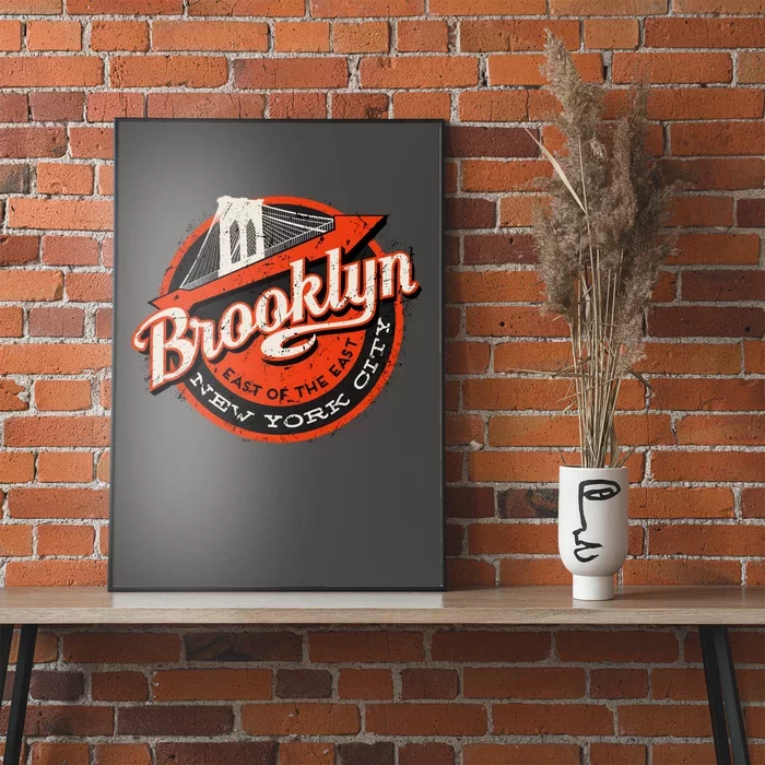 Brooklyn Bridge Retro New York Logo Poster