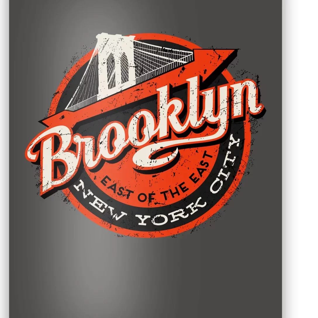 Brooklyn Bridge Retro New York Logo Poster