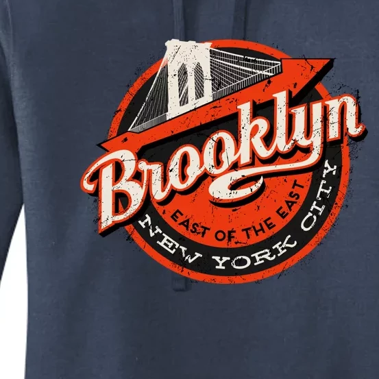 Brooklyn Bridge Retro New York Logo Women's Pullover Hoodie