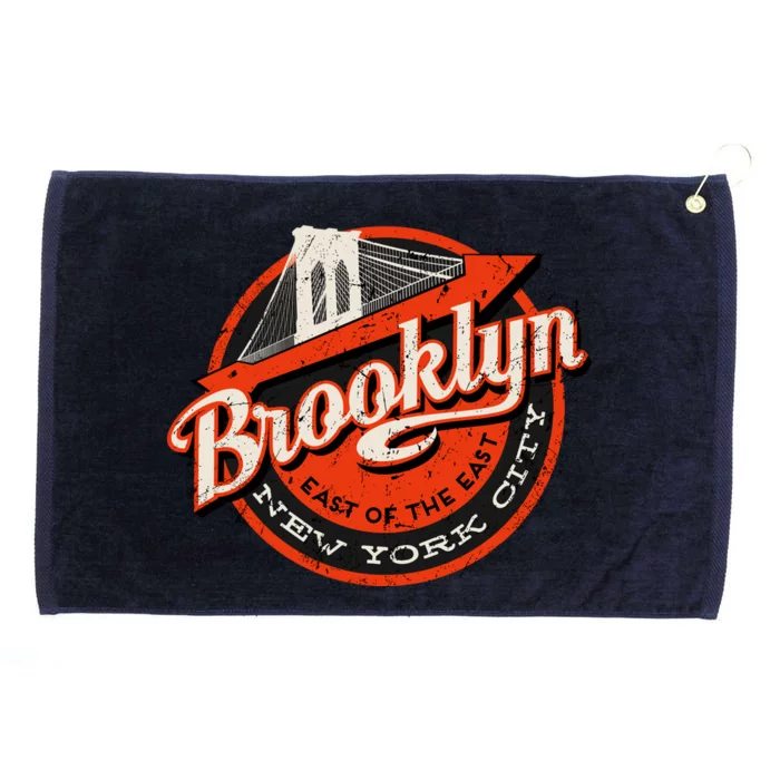 Brooklyn Bridge Retro New York Logo Grommeted Golf Towel