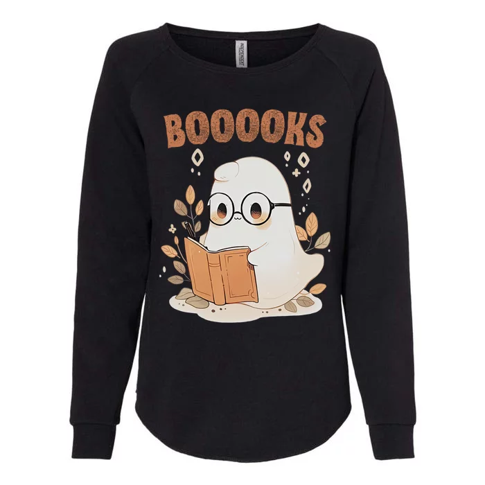 Boo Boooks Reading Book Bookworm Happy Halloween Funny Ghost Cool Gift Womens California Wash Sweatshirt