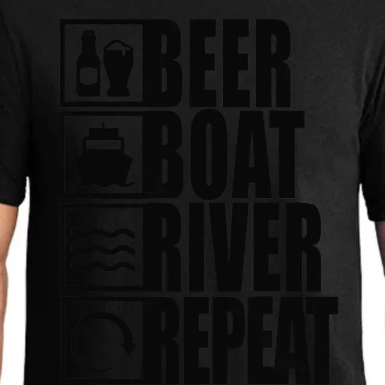 Beer Boat River Repeat Drinking River Life Pajama Set