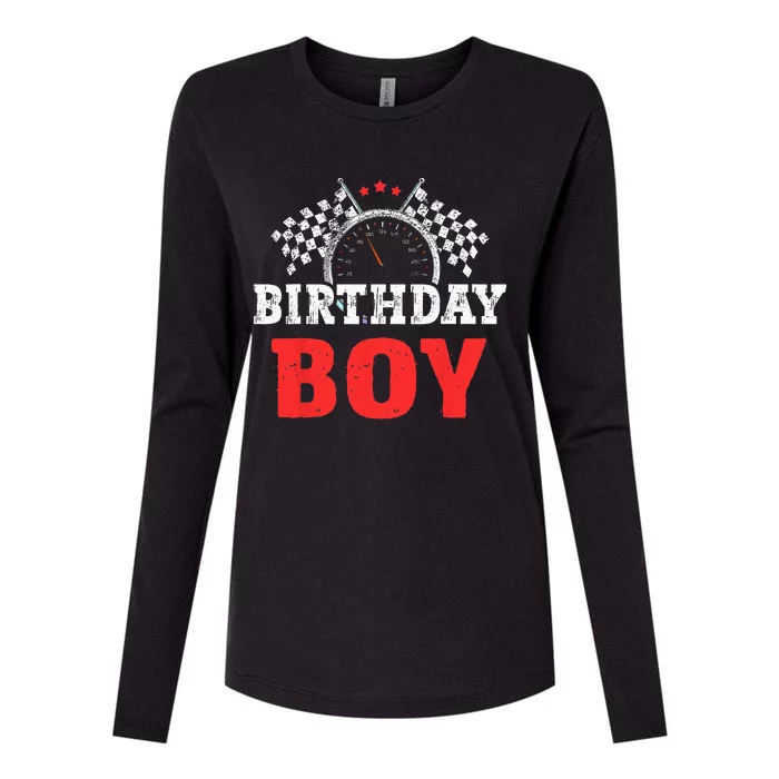 Birthday Boy Race Car Racing Car Driver Birthday Crew Womens Cotton Relaxed Long Sleeve T-Shirt