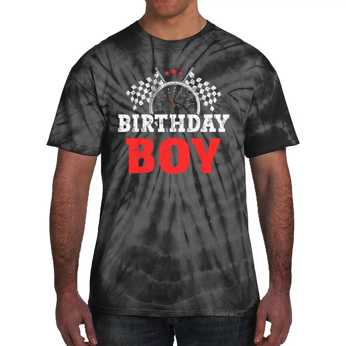 Birthday Boy Race Car Racing Car Driver Birthday Crew Tie-Dye T-Shirt