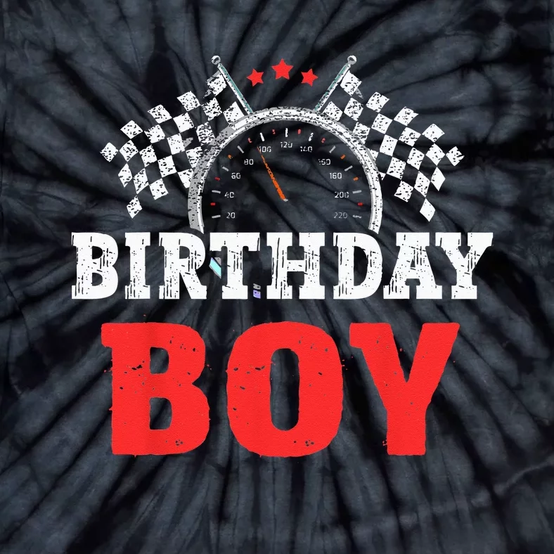 Birthday Boy Race Car Racing Car Driver Birthday Crew Tie-Dye T-Shirt