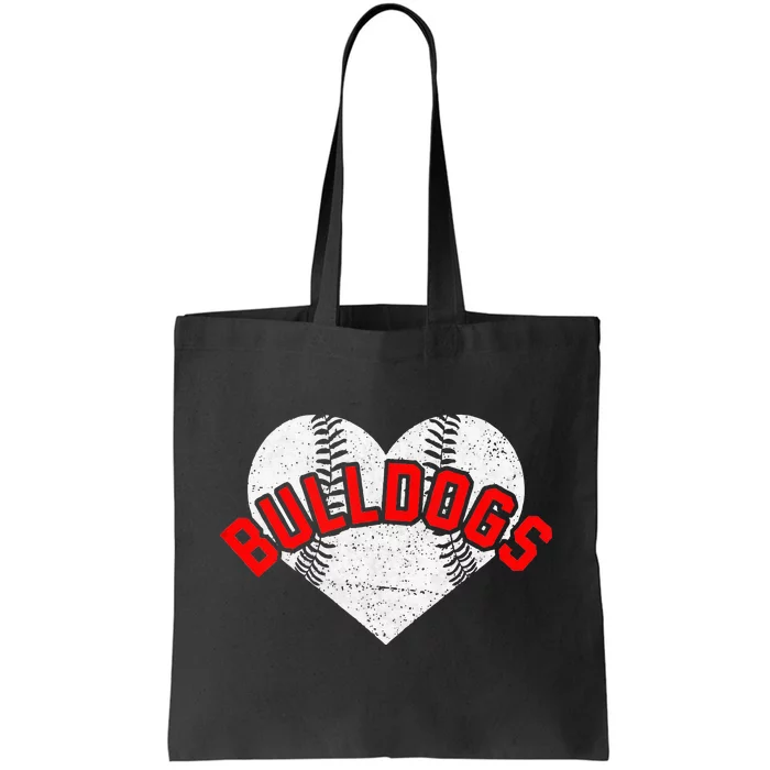 Bulldogs Baseball Softball High School Team Mascot Mom Tote Bag