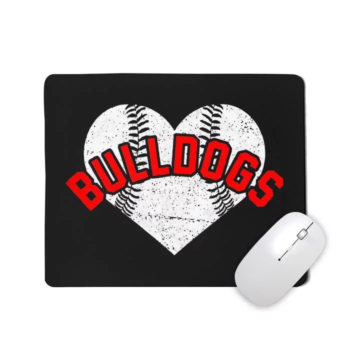 Bulldogs Baseball Softball High School Team Mascot Mom Mousepad