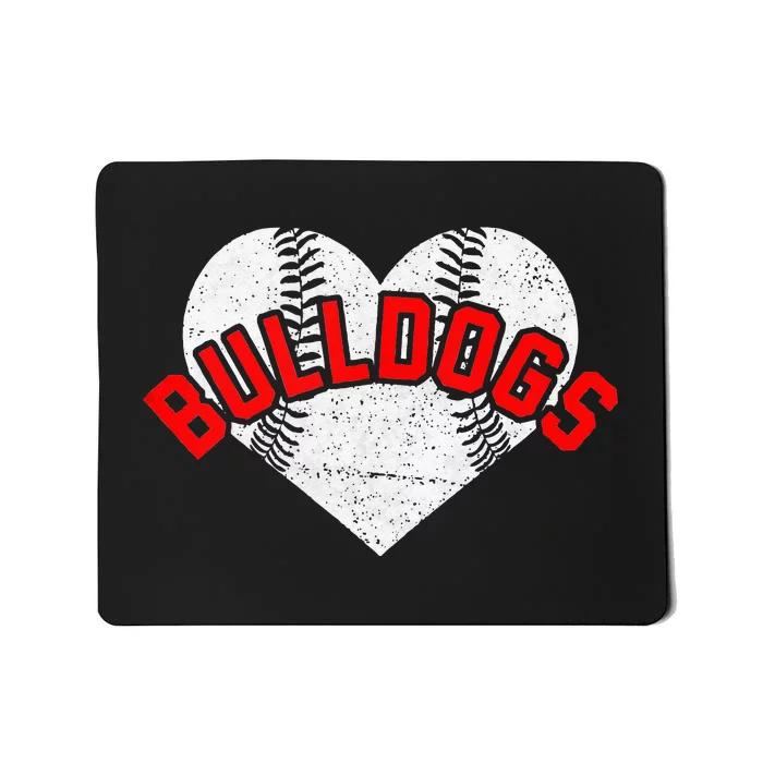 Bulldogs Baseball Softball High School Team Mascot Mom Mousepad