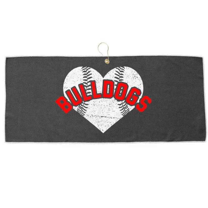 Bulldogs Baseball Softball High School Team Mascot Mom Large Microfiber Waffle Golf Towel