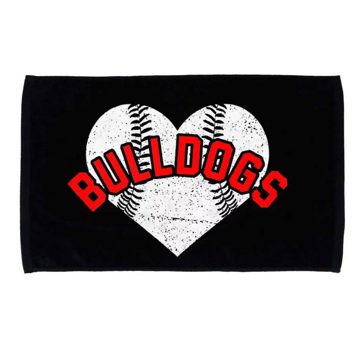 Bulldogs Baseball Softball High School Team Mascot Mom Microfiber Hand Towel