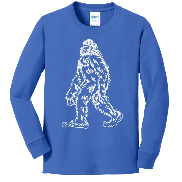 Bigfoot Believe Sasquatch Costume Halloween Gift Kids Long Sleeve Shirt