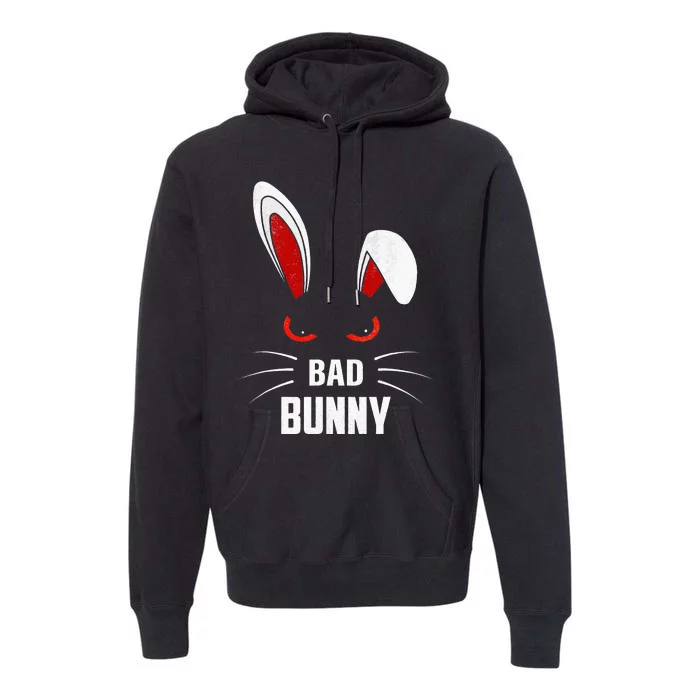 Bad Bunny Scary Rabbit Cool Animal Lover Premium Hoodie