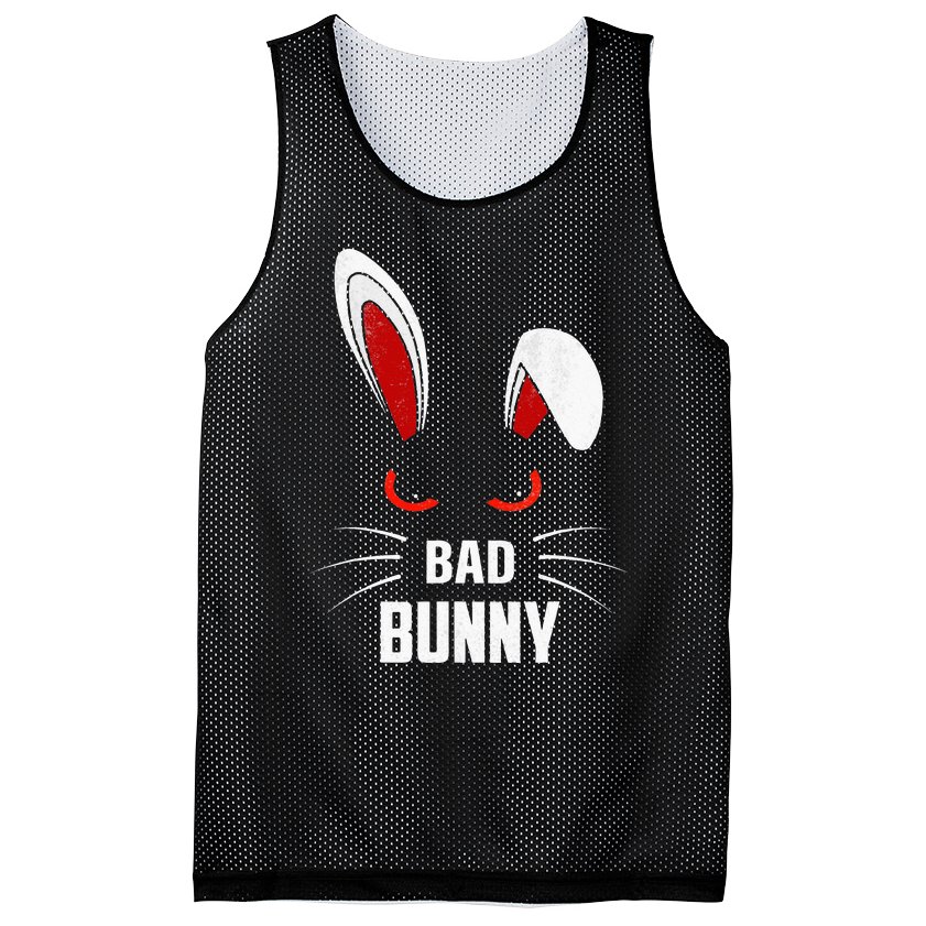 Teeshirtpalace Bad Bunny Scary Rabbit Cool Animal Lover Mesh Reversible Basketball Jersey Tank