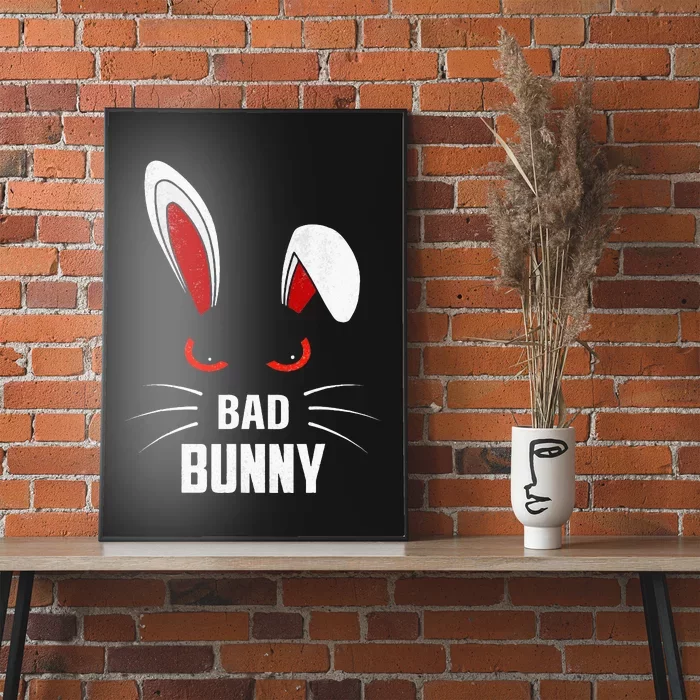 Bad Bunny Scary Rabbit Cool Animal Lover Poster