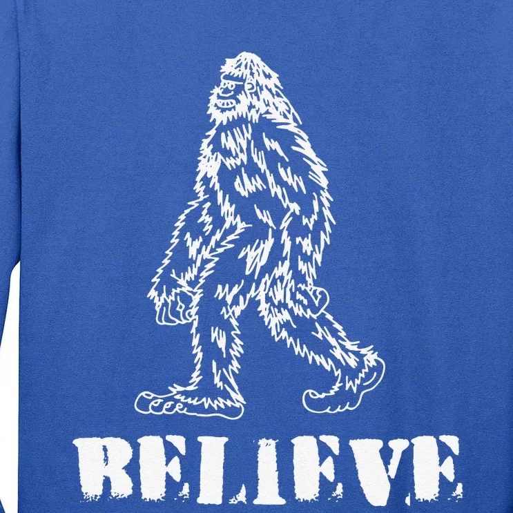 Bigfoot Believe Sasquatch Costume Halloween Tall Long Sleeve T-Shirt